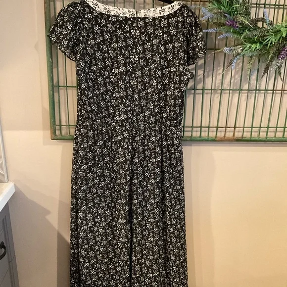 Madewell sheer puff sleeve dress in Branch Floral Black small 4 - Picture 7 of 8